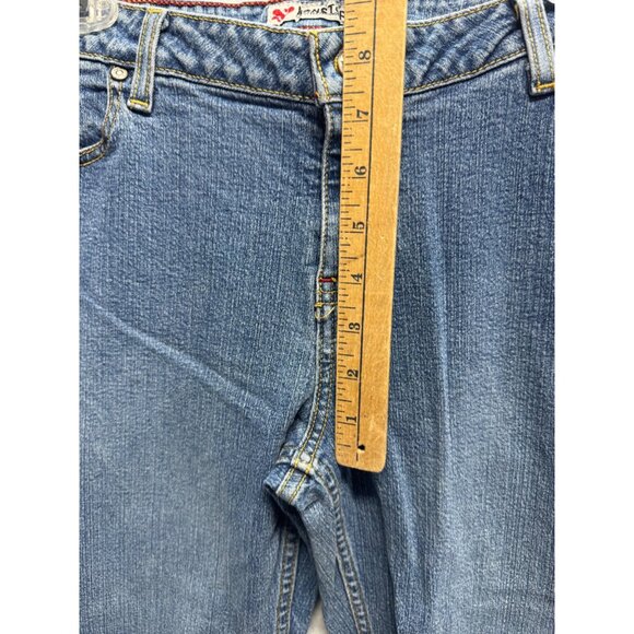 Non Stop Womens Mid-Rise Cuffed Denim Capris Size 9 Jonstop Brand Stretchy Blend - Picture 7 of 11